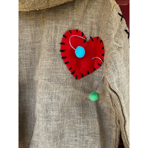 Halloween Fun Costume Burlap Voodoo Doll Costume sz Medium - Picture 6 of 7